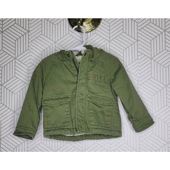 Cherokee Other - Cherokee Green Hooded Coat Sz 12M